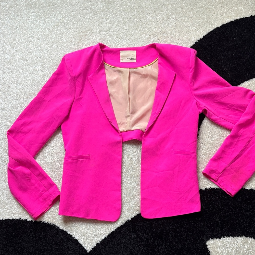 Neon Pink back cut out Blazer